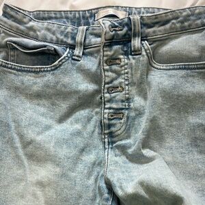 Light Blue Button-Fly Jeans